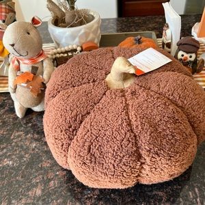 Sherpa Pumpkin Pillow New 15 inches in diameter🎃